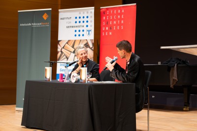 Judith Hermann (l.) und Falko Hennig (r.) / Foto: Jennifer Ehrhardt